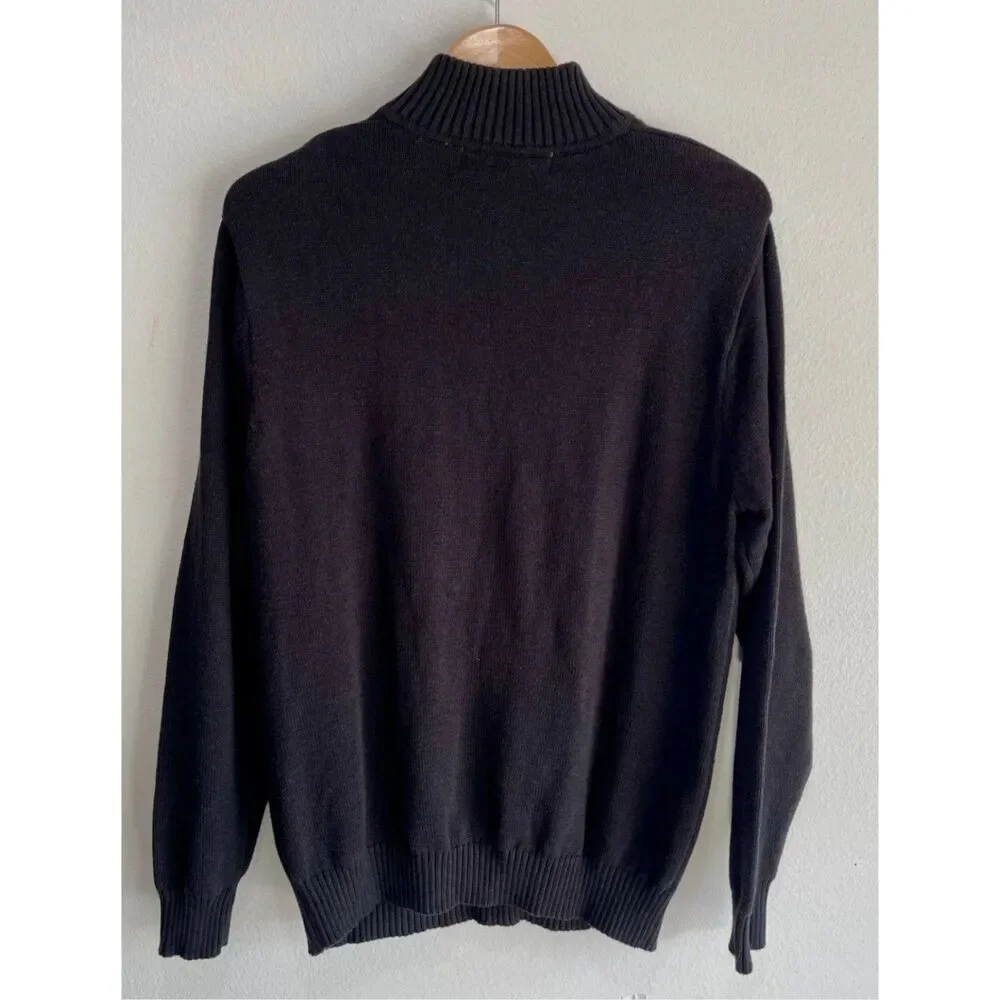 Oscar de La Renta sweater designer diamond argyle cotton winter preppy men L